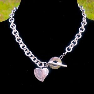 Tiffany&Co Double Heart toggle necklace
